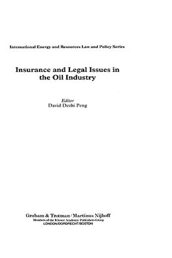insurance and legal issues in the oil industry