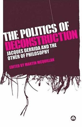 the politics of deconstruction,jacques derrida and the other of philosophy