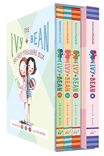 the ivy and bean secret treasure box,books 1, 2, and 3 and a secret surprise (in English)
