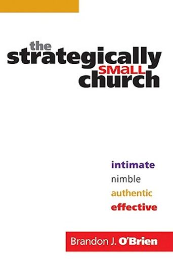 the strategically small church,intimate, nimble, authentic, and effective (en Inglés)