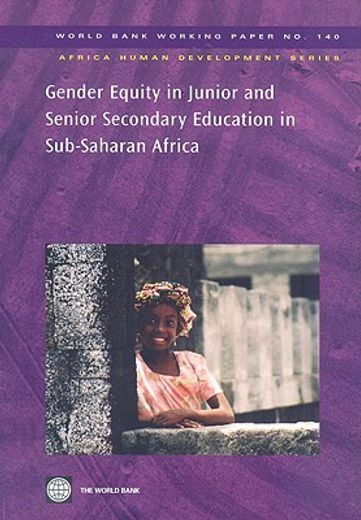 gender equity in junior and senior secondary education in sub-saharan africa
