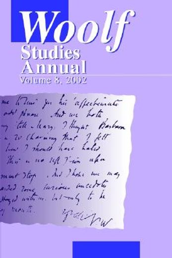 woolf studies annual,2002 (en Inglés)