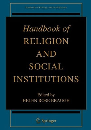 handbook of religion and social institutions (en Inglés)