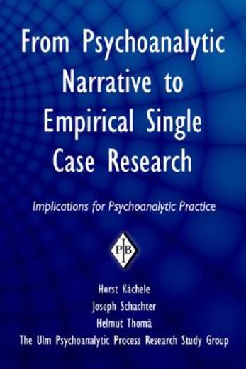 from psychoanalytic narrative to empirical single case research,implications for psychoanalytic practice