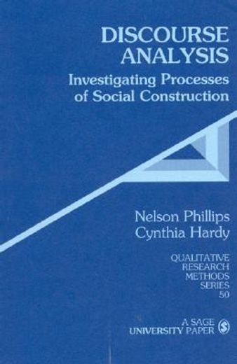 discourse analysis,investigating processes of social construction