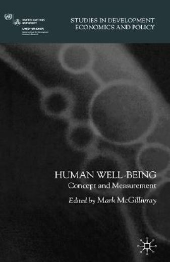 human well-being,concept and measurement