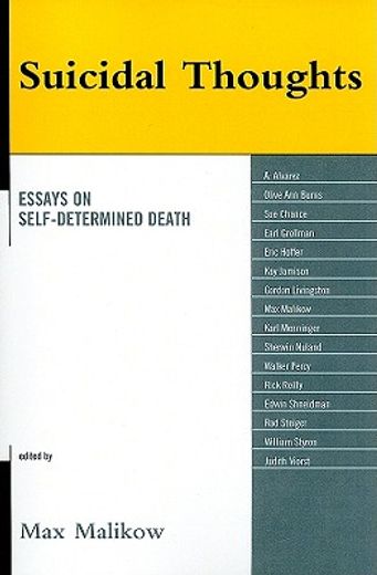 suicidal thoughts,essays on self-determined death