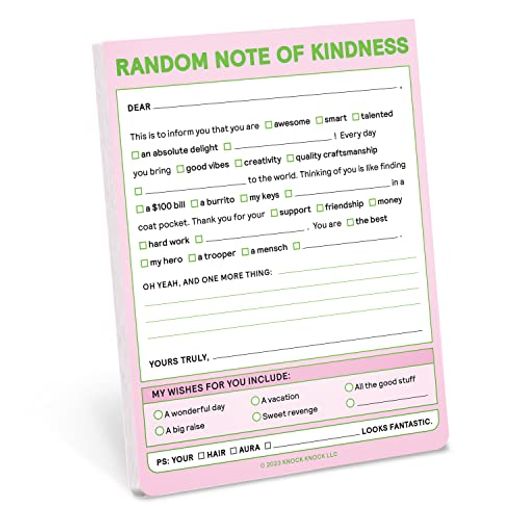 Knock Knock Random Note of Kindness Nifty Note (en Inglés)