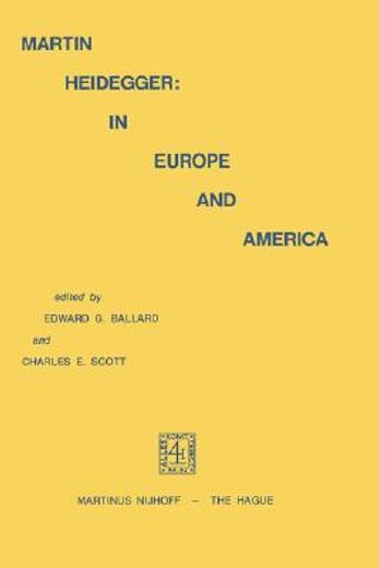martin heidegger in europe and america (en Inglés)