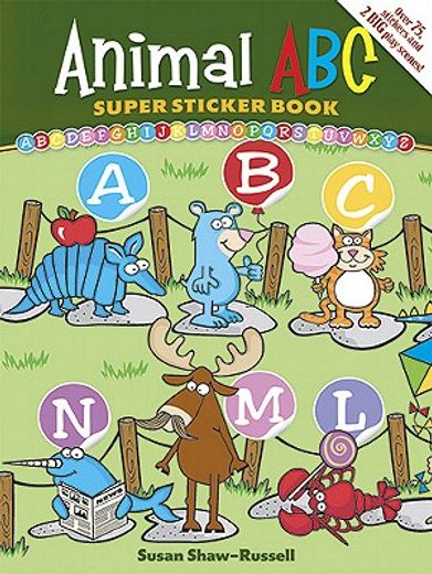 animal abc super sticker book (en Inglés)