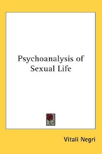 psychoanalysis of sexual life
