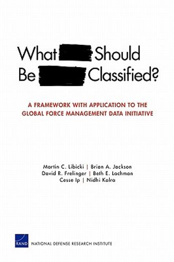 what should be classified?,a framework with application to the global force management data initiative