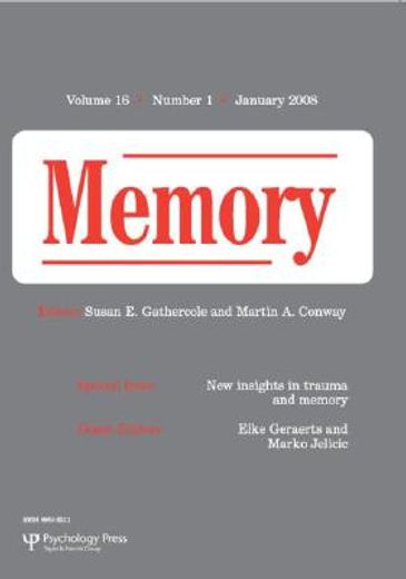 New Insights in Trauma and Memory: A Special Issue of Memory (en Inglés)