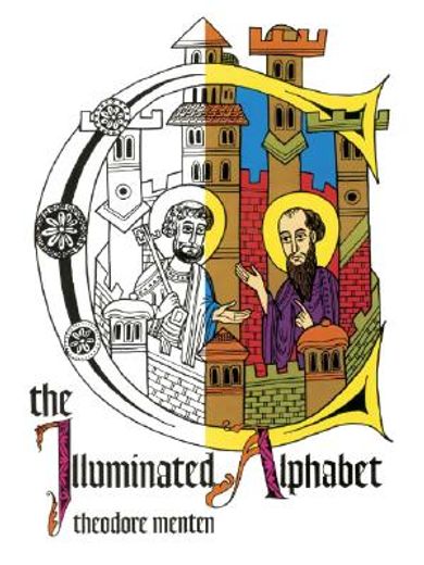 illuminated alphabet,dover coloring book (en Inglés)