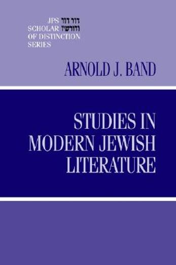 studies in modern jewish literature (in English)