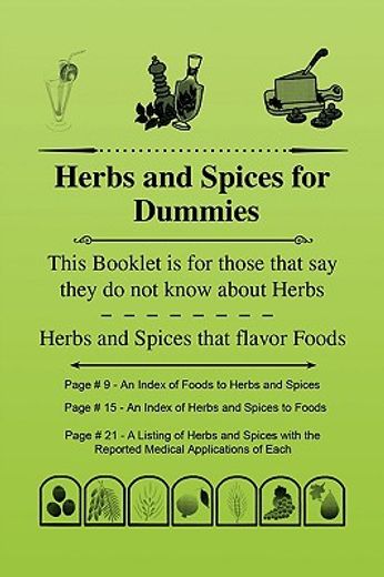herbs and spices for dummies (en Inglés)
