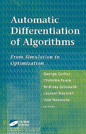 automatic differentiation of algorithms,from simulation to optimazation