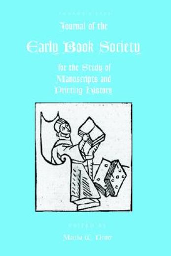 journal of the early book society volume 9