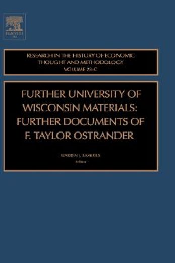 further university of wisconsin materials,further documents of  f.taylor ostander