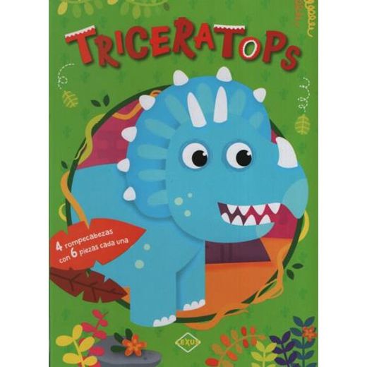 Triceratops (4 Rompezabezas de 6 Piezas Cada Uno)