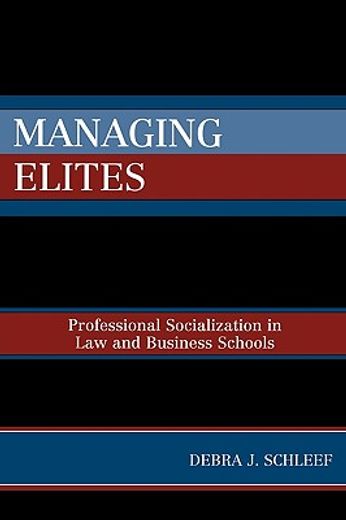 managing elites,professional socializaton in law and business schools