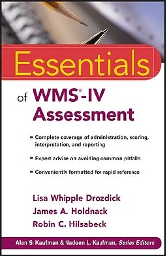 essentials of wms-iv assessment (en Inglés)
