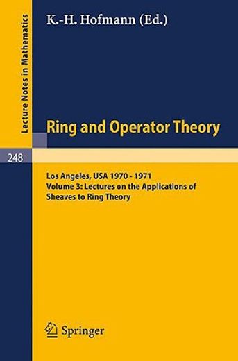 tulane university ring and operator theory year, 1970-1971 (en Inglés)