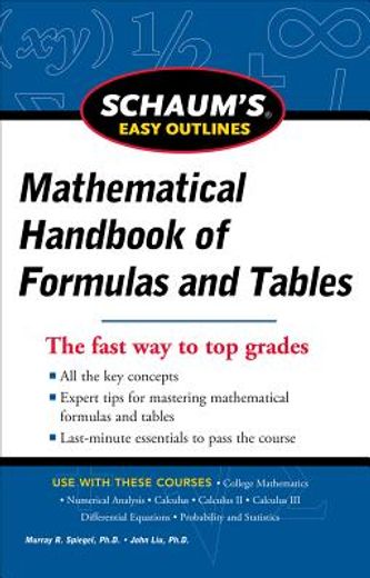 schaum`s easy outline of mathematical handbook of formulas and tables (en Inglés)