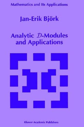 analytic d-modules and applications