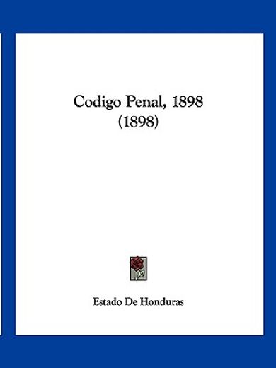 Codigo Penal, 1898 (1898)