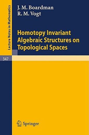 homotopy invariant algebraic structures on topological spaces (en Inglés)