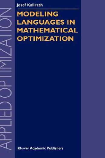 modeling languages in mathematical optimization