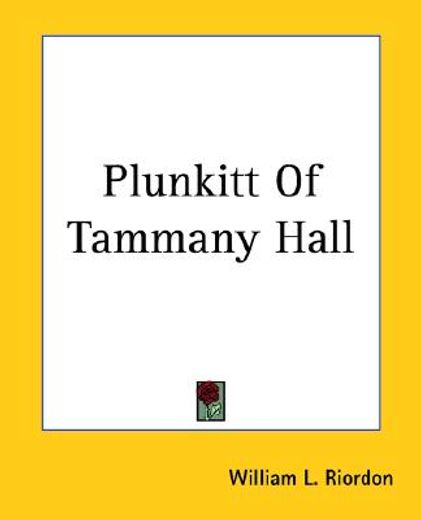 plunkitt of tammany hall