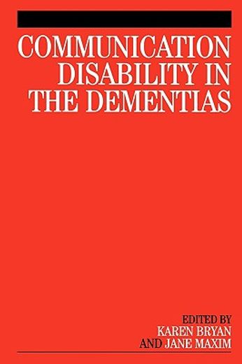 communication disability in the dementias