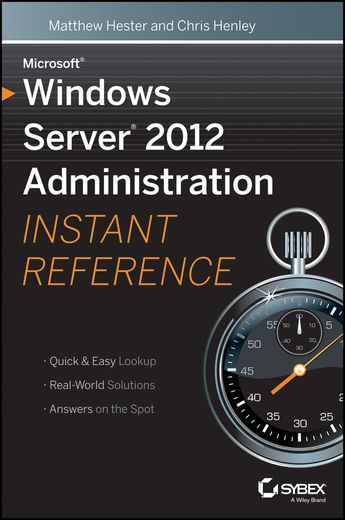 microsoft windows server 2012 administration instant reference (en Inglés)