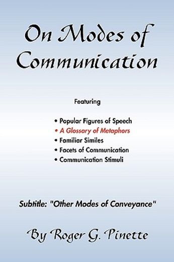 on modes of communication,other modes of conveyance