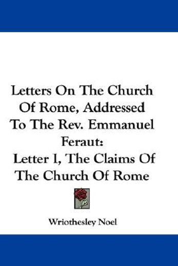 letters on the church of rome, addressed