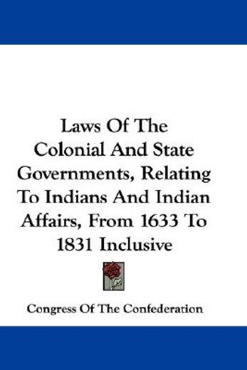 laws of the colonial and state governmen