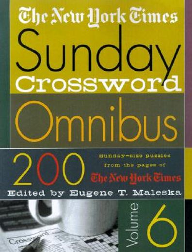 the new york times sunday crossword omnibus (en Inglés)