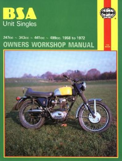 bsa singles owners workshop manual 247-499 58-72