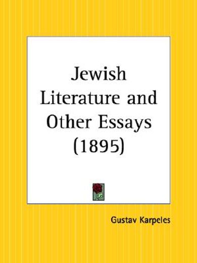 jewish literature and other essays 1895