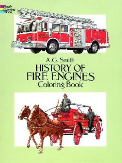 history of fire engines coloring book (in English)