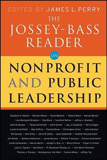 the jossey-bass reader on nonprofit and public leadership