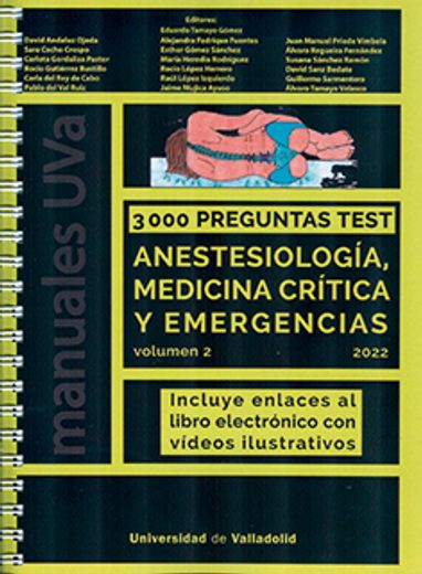 3000 Preguntas Test Anestesiologia Medicina Critica y Emer (in Spanish)
