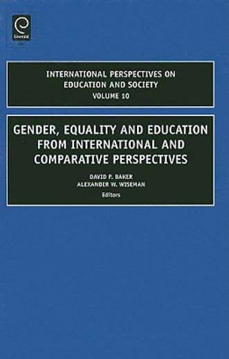 gender, equality and education from international and comparative perspectives