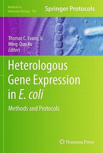 heterologous gene expression in e.coli,methods and protocols