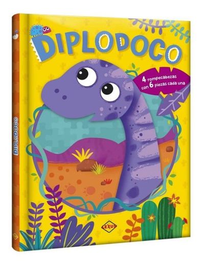 Diplodoco (4 Rompecabezas con 6 Piezas Cada Una) (in Spanish)