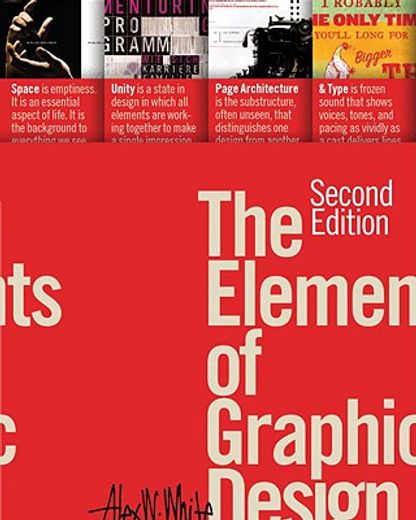 the elements of graphic design,space, unity, page architecture, and type (en Inglés)