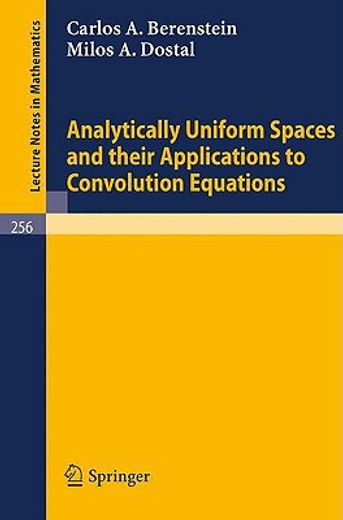 analytically uniform spaces and their applications to convolution equations (in English)