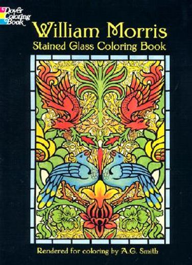 william morris stained glass coloring book